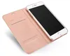 A rose gold flip case for an iPhone is shown open, with the phone inside. Produktbild-Vorschau