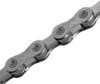 A close-up, diagonal view of a bicycle chain against a white background. Produktbild-Vorschau
