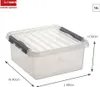 Sunware Aufbewahrungsbox 26L transparent 40 x 40 x 26 cm Produktbild-Vorschau 3