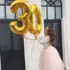 Zahl Luftballon XL 75CM Nummer Folienballon Gold 0 Produktbild-Vorschau 4