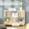 HOMCOM Buffet salon, meuble de rangement 9 cubes avec 3 Voir les images du produit 3