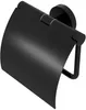 Geesa Nemox Black WC-Rollenhalter mit Klappe 12,8x4,3x12,2 Produktbild-Vorschau 1