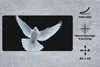 MuchoWow® Schreibtischunterlage Taube - Vogel - Schwarz - Produktbild-Vorschau 2