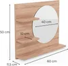 Nástěnné zrcadlo 60 cm x 50 cm Koupelnové zrcadlo s Náhled obrázku produktu 2