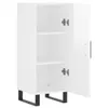 A white cabinet with an open door, showing shelves and black legs. Podgląd zdjęcia produktu