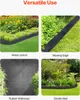 A collage of four images showing different uses of black rubber mulch for landscaping. Produktbild-Vorschau