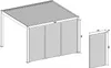 Vertikale Lamellenwand für Pergola | aus Aluminium | 3 Maße Produktbild-Vorschau 6