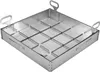 A square metal grate tray with handles, designed for use in a manhole or inspection shaft. Produktbild-Vorschau