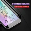 A close-up of a smartphone screen protector with water droplets on it, demonstrating its hydrophobic properties. Produktbild-Vorschau