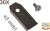 30 X 4,3CM Edelstahl Messer für Husqvarna Automower G1 G2 Produktbild-Vorschau 1