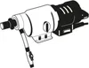A black and white illustration of a core drill. Produktbild-Vorschau
