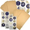 Adventskalender DIY Bastelset 12x24x6cm Papiertüten Produktbild-Vorschau 2
