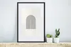 MuchoWow® Gerahmtes Poster Kunst - Bogen - Schwarz - Weiß Produktbild-Vorschau 4