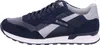 A side view of a blue and gray sneaker. Voir les images du produit