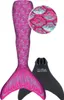 Fin Fun Kostým mořská panna Basic Pink s ploutví L-XL Náhled obrázku produktu 12