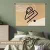 MuchoWow® Wandteppich Wandbehang Schwarz - Braun - Abstrakt Produktbild-Vorschau 4