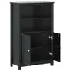 Badschrank BERG Schwarz 69,5x34x110 cm Massivholz Kiefer Produktbild-Vorschau 4