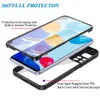 An exploded view of a phone case showing its layers and features. Produktbild-Vorschau