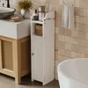 Vysoká kúpeľňová skrinka s jednými dverami, biela, moderný Náhľad obrázku produktu 2