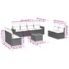 Modulares 9-tlg. Garten-Sofaset, Poly Rattan Beige, Produktbild-Vorschau 8