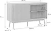 Credenza scandinava a 2 ante effetto legno, 150cm, Marrone Anteprima dell’immagine prodotto 2