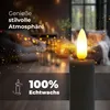 Stabkerzen LED mit Timer GRAU 2er indoor mit Timer Funktion Produktbild-Vorschau 3