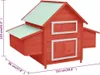 vidaXL Kurnik biało-czerwony 150x96x110 cm z litego drewna Podgląd zdjęcia produktu 9