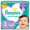 Pieluszki Pampers Active Baby Rozmiar 3, 66 sztuk (6-10 kg) Produktbild-Vorschau 1