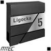 Antracytowa Skrzynka Pocztowa Modern Na Listy Z Laminatem Podgląd zdjęcia produktu 3