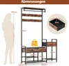 COSTWAY Appendiabiti con scarpiera, appendiabiti alto 178 Anteprima dell’immagine prodotto 1