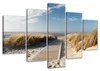 Visario Leinwandbild Strandgang 200x100 cm – 5-teilig, Bild Produktbild-Vorschau 1