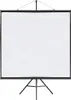 A white projection screen on a tripod stand, isolated on a white background. Anteprima dell’immagine prodotto