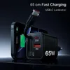 65W USB-C Schnellladegerät mit ausziehbarem Kabel, PD Fast Produktbild-Vorschau 4