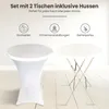 IvoQ 2er Set Stehtische Weiß – Inklusive 2 weiße Produktbild-Vorschau 4