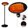 A product shot of a patio heater, with close-up details of its mounting and control. Produktbild-Vorschau