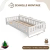 Crazy Pine Kinderbett 140x200 cm – Weißes Montessori Produktbild-Vorschau 2