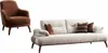 Villa Möbel Sofa Set Almond Grau Stellvariante:3+1 Relax- Produktbild-Vorschau 1