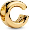 Pandora Charm Donna Lettera C Alfabeto Placcato oro 14k Anteprima dell’immagine prodotto 3