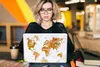 MuchoWow® Laptop Aufkleber Sticker Cover Weltkarte - Braun Produktbild-Vorschau 5