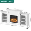 Elektrokamin mit Kaminsims und Schrank, 17–27 °C, Produktbild-Vorschau 6
