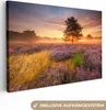MuchoWow® - Leinwandbilder - Heidelandschaft mit einem Produktbild-Vorschau 1