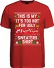 Too Hot For Ugly Christmas Sweaters Shirt - Weihnachten Produktbild-Vorschau 2