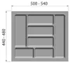 Range-couverts pour tiroir de 60 cm Plastique gris argenté Voir les images du produit 2