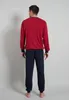 Götzburg Herren Pyjama Schlafanzug lang mit Bündchen (chili Produktbild-Vorschau 3