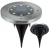 4x lampa ogrodowa solarna najazdowa 8 LED gruntowa czujnik Podgląd zdjęcia produktu 2