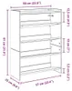 vidaXL Stojan na topánky starý drevený vzhľad 60x25x81 cm Náhľad obrázku produktu 8