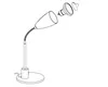 Lampe de table Fox anthracite, chrome, Voir les images du produit 10