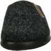 A single gray slipper with a brown accent is shown against a white background. Produktbild-Vorschau