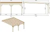 Tettoia posto auto coperto in legno 5.8x5.06 m - 29 m2 - Anteprima dell’immagine prodotto 2