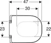 GEBERIT WC-Sitz Renova Comfort Square weiß 572830000 Produktbild-Vorschau 2
